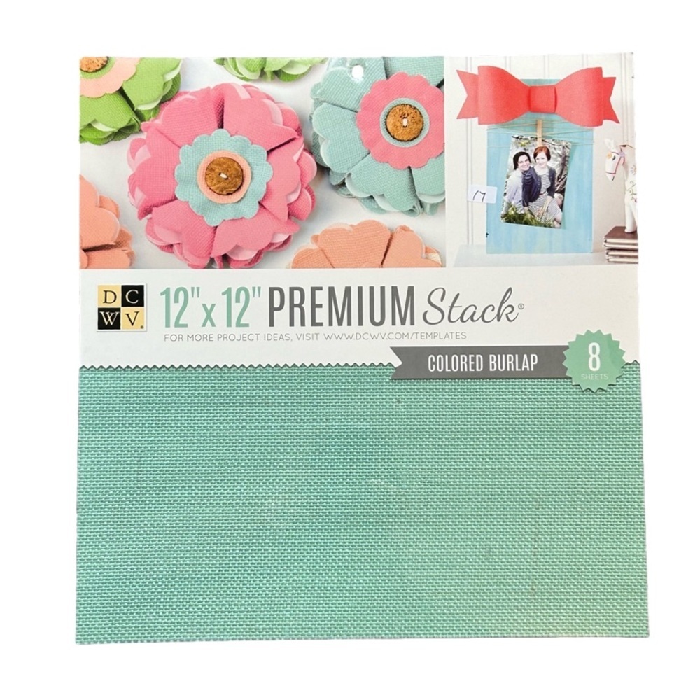 Burlap Sheets 12"X12" x 8 Scrapbook & Carding Making Supplies
